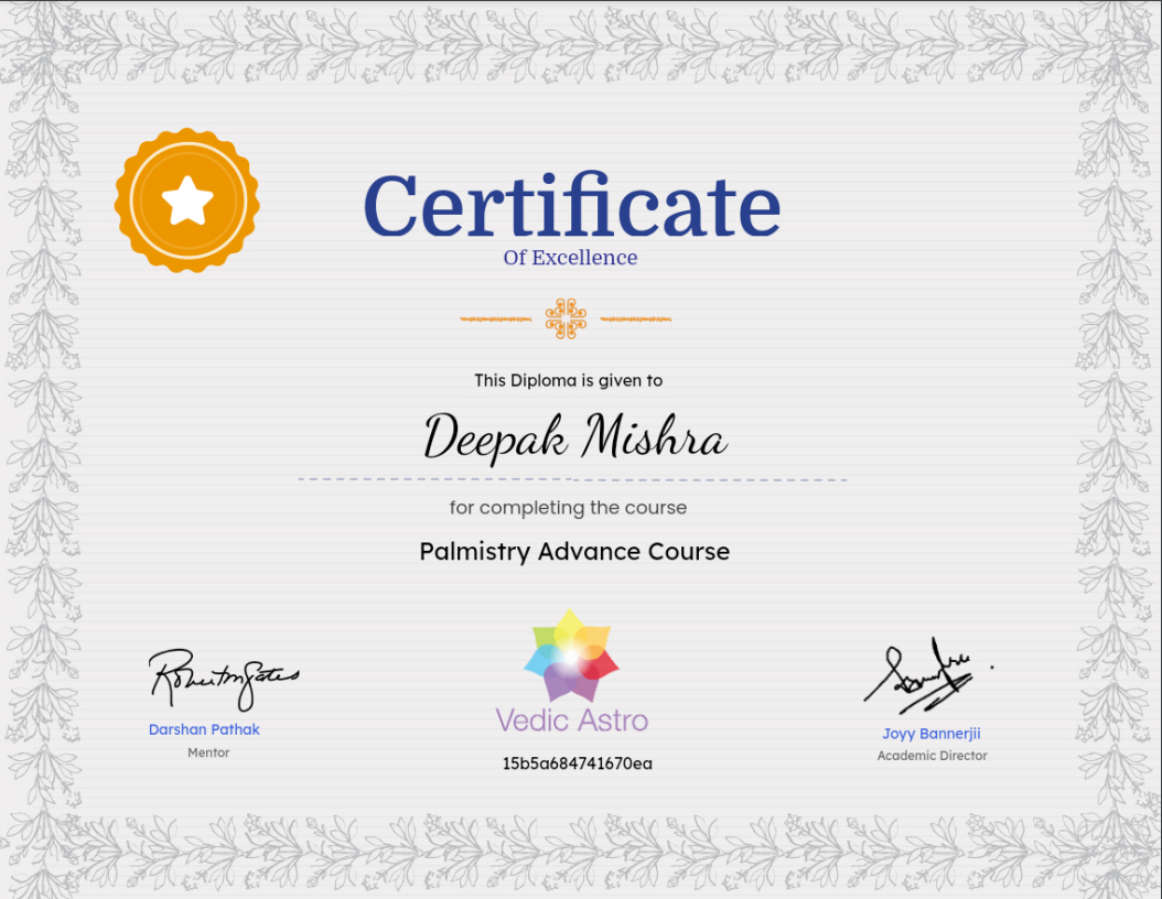 Certificate Of Excellence